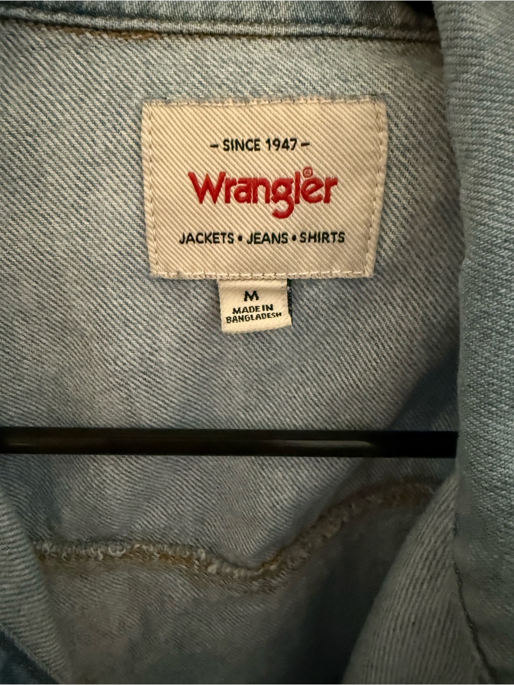 wranglers crop light denim jacket size m - Picture 7 of 7